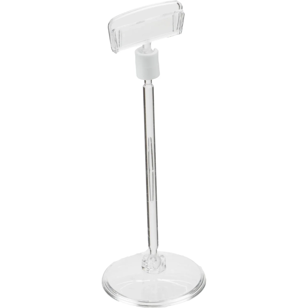 Ценникодержатель на круглой подставке со штангой, выс.10см, ш.38мм,10шт/уп