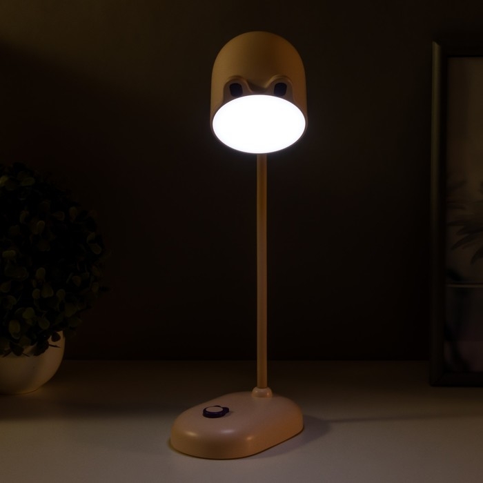 Лампа настольная  Лампа настольная "Мими" LED 3Вт диммер USB  розовый 8х12,5х32 см RISALUX