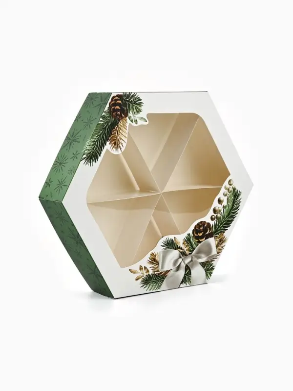 Коробка складная &laquo;С Новым годом!&raquo;, еловые веточки, 20&times;23&times;4 см