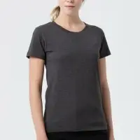 Футболка женская Regent Fit Women черный меланж, размер S