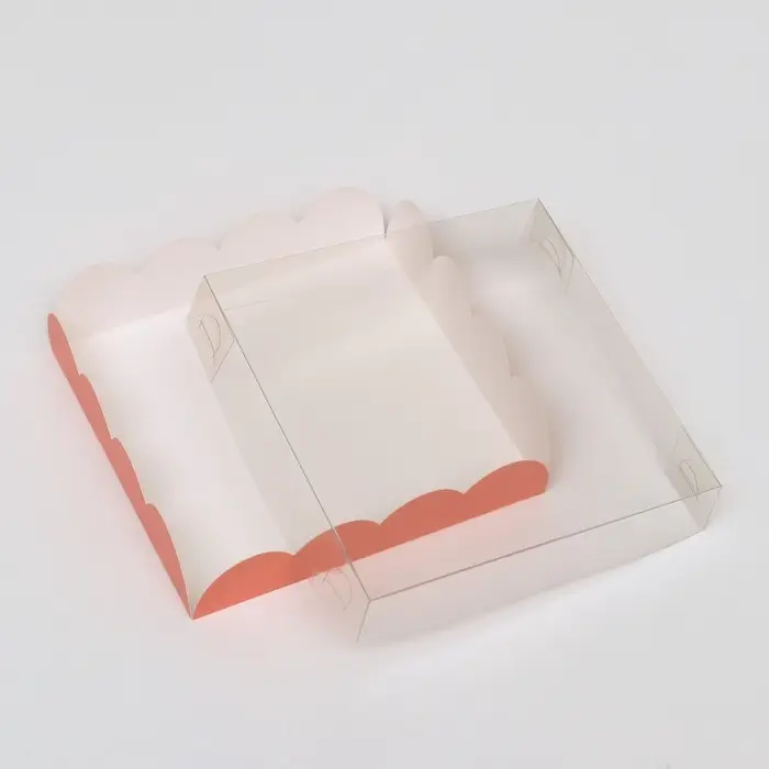 Коробка для печенья, розовая, 12&times;12&times;3 см