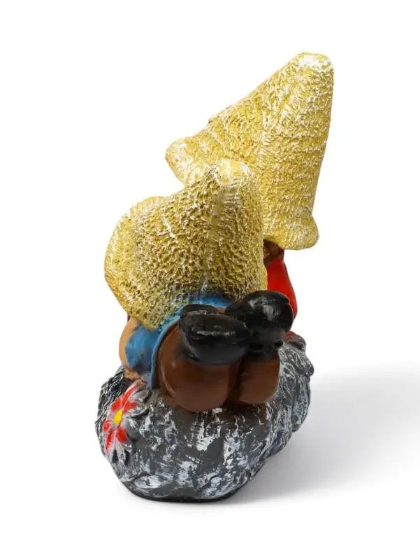 Садовая фигура из полистоуна &laquo;Девочка с мальчиком на камне&raquo;, 42&times;22&times;41 см