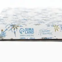 Коробка для шоколада «Снежинки», 17 х 8.5 х 1.5 см
