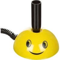 Ручка шариковая на подставке на липуч для стол Attache Smile желтая,син.ст
