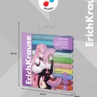 Набор маркеров акриловых 10 цветов, ErichKrause Manga, c пулевидным наконечником, МИКС