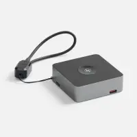 Внешний аккумулятор с беспроводной зарядкой Aura Power, серый