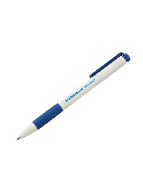 Ручка шариковая автоматическая, ErichKrause Switch Matic&Grip, 0.7 мм, резиновый держатель, синяя Ручка шариковая автоматическая, ErichKrause Switch Matic&Grip, 0.7 мм, резиновый держатель, синяя