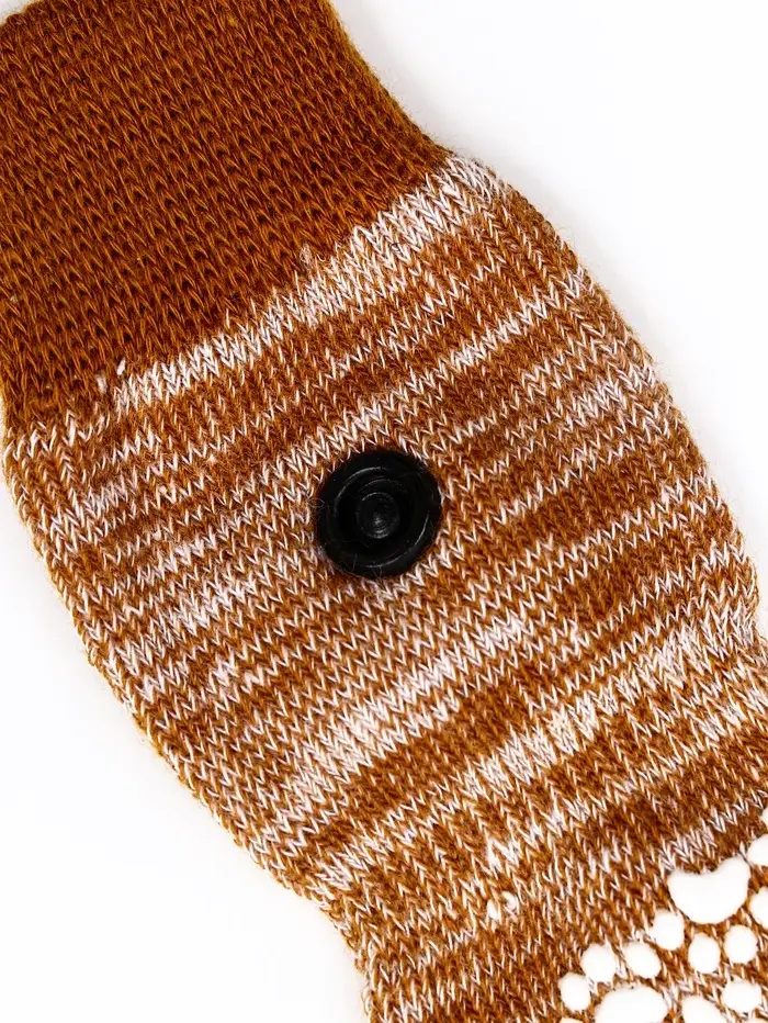 Носки нескользящие "Лапки" , L (7,5 * 18 см), набор 4 шт, бежевые