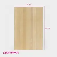 Доска разделочная Доляна &laquo;Классика&raquo;, 30&times;20&times;3 см, дерево берёза