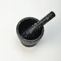 Ступка с пестиком &laquo;Чёрный мрамор&raquo;, d=10 см, чёрная