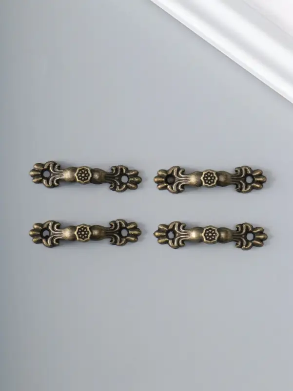 Ручка для шкатулки металл, набор 4 шт., 4.2&times;0.7&times;0.5 см