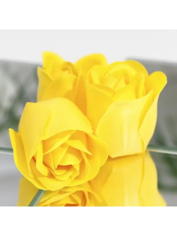 Мыльные розы, жёлтые, набор 3 шт.