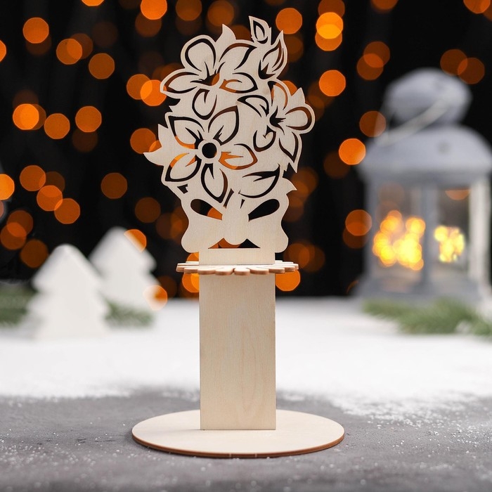 Салфетница деревянная «Букет с бантом», 25×13×13 см Салфетница деревянная «Букет с бантом», 25×13×13 см