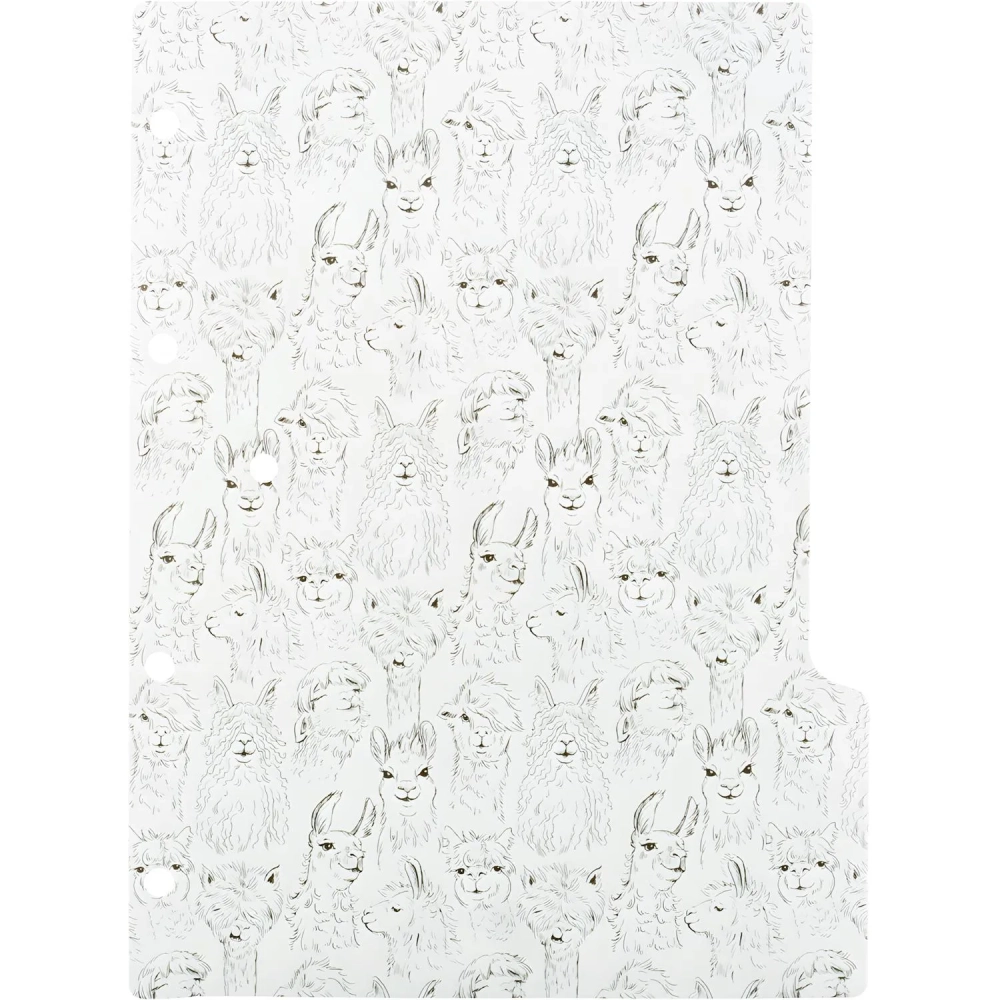 Разделитель листов пласт А5 Attache Selection Llamas чер-бел, 3шт/уп, в асс