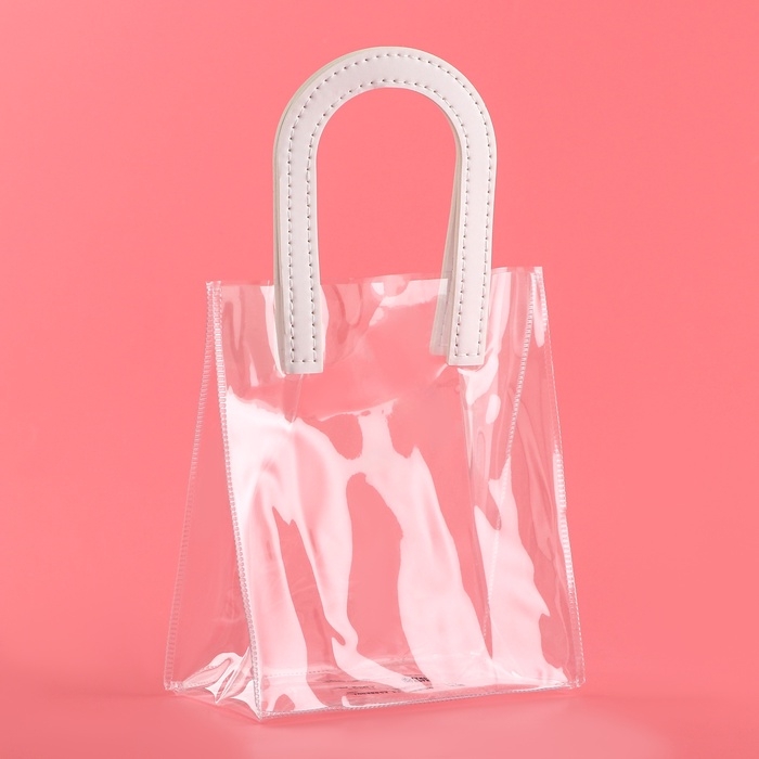 Пакет подарочный из ПВХ, белый, 17 х 15 х 8 см Пакет подарочный из ПВХ, белый, 17 х 15 х 8 см