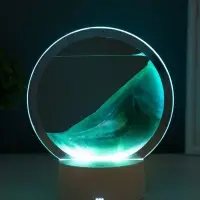 Светильник настольный СТАРТ Sands, LED, 10 Вт, USB, 16&times;16&times;20 см, 3хAA, зелёный