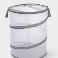 Корзина для белья складная Доляна, 35&times;35&times;43 см, серая