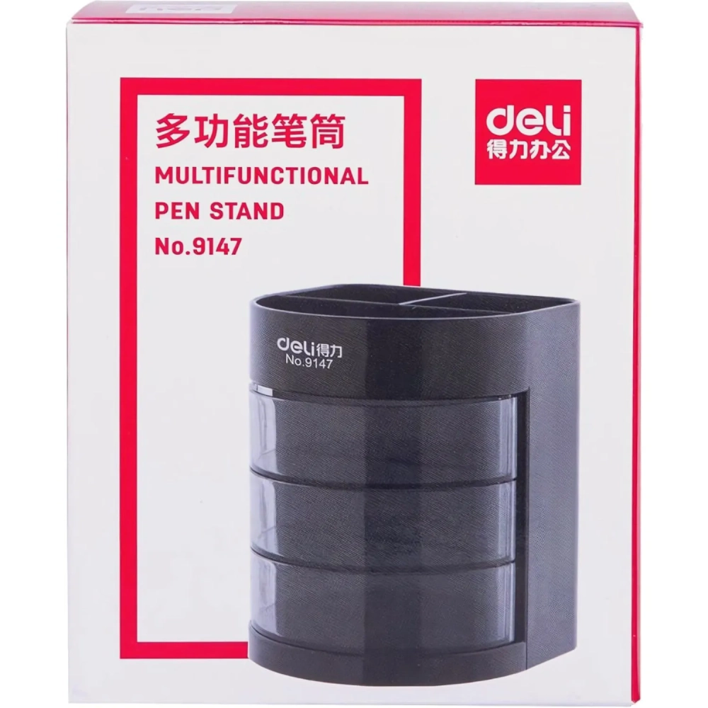 Набор настольный Deli E38253 12 предметов черный