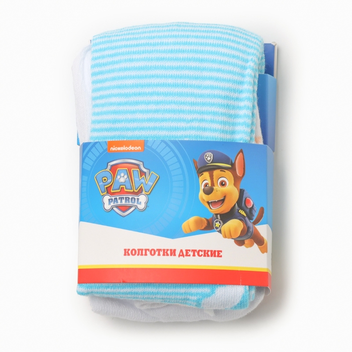 Колготки PAW PATROL "Эверест", цвет белый/голубой, рост 104-110 см
