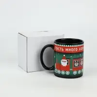 Кружка-хамелеон керамическая, новогодняя «Много хорошего», 350 мл Кружка-хамелеон керамическая, новогодняя «Много хорошего», 350 мл