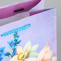 Пакет подарочный ламинированный вертикальный &laquo;Фиолетовое чудо&raquo;, 18&times;22.3&times;10 см