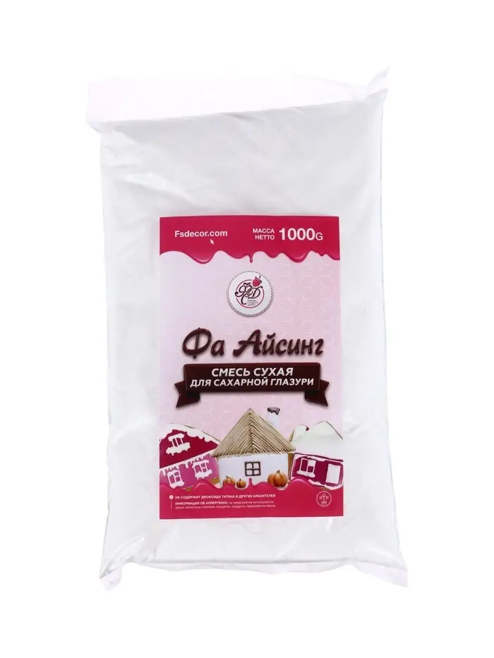Смесь сухая для сахарной глазури "Фа Айсинг" (не содержит диоксид титана) (1кг*10)