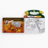 Раскраска водная &laquo;Кто где живёт?&raquo;, с маркером, многоразовая, Синий трактор