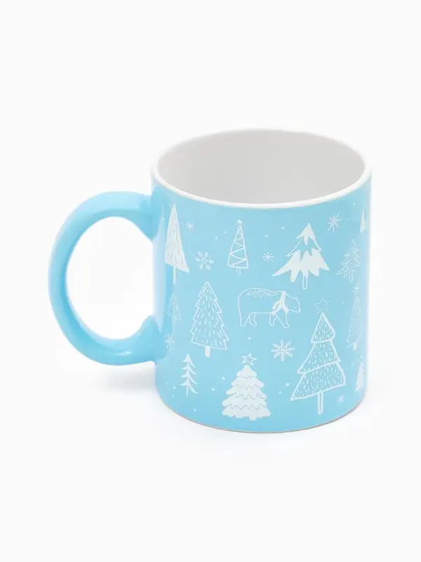 Кружка чайная новогодняя &laquo;Новогодний лес&raquo;, 530 мл