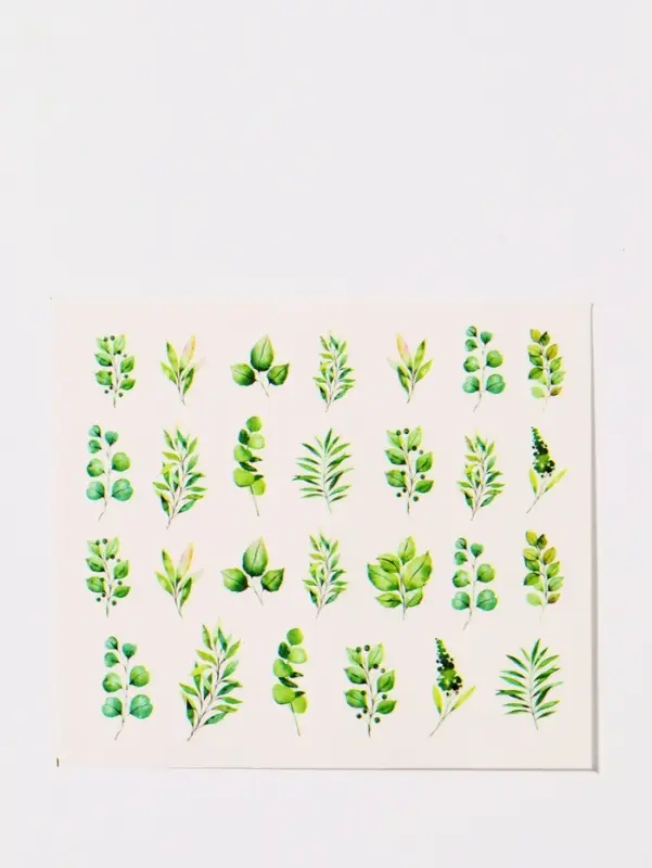 Слайдеры для ногтей «Листочки», зелёные Слайдеры для ногтей «Листочки», зелёные