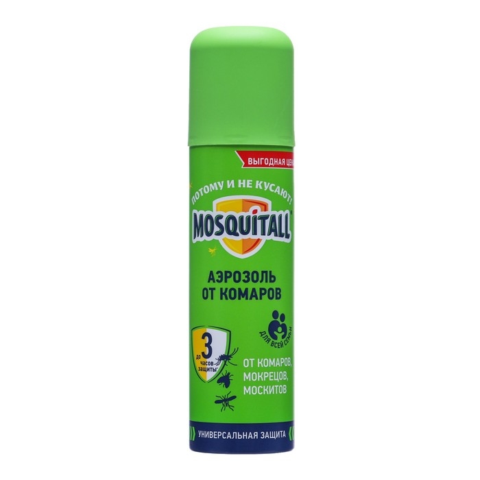 Аэрозоль от комаров  Аэрозоль от комаров "Mosquitall,150 мл