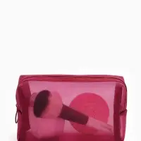 Косметичка дор Сетка 18*7,5*10, отд на молнии, бордовый Косметичка дор Сетка 18*7,5*10, отд на молнии, бордовый