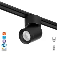 Светильник трековый BayerLux SLIM &laquo;Бочонок&raquo;, LED, 10 Вт, 3000K-6000К, 48 В, CRI90, 6.3&times;6.3&times;14.5 см, чёрный