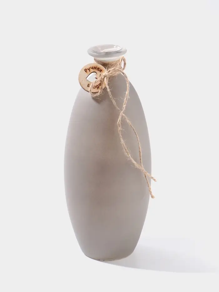 Ваза для цветов &laquo;Пуаро&raquo; Лилиана-3, большая, 700 мл, d=2 см, 8&times;21.5 см, стекло, серая