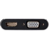 Кабель USB3.1 TypeCm - HDMI+USB3.0+PD+VGA Alum Grey 4K, Telecom <TUC055