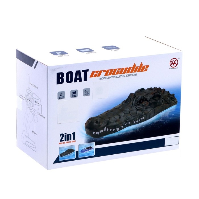 Катер радиоуправляемый «Крокодил», 2 в 1, работает от аккумулятора Катер радиоуправляемый «Крокодил», 2 в 1, работает от аккумулятора