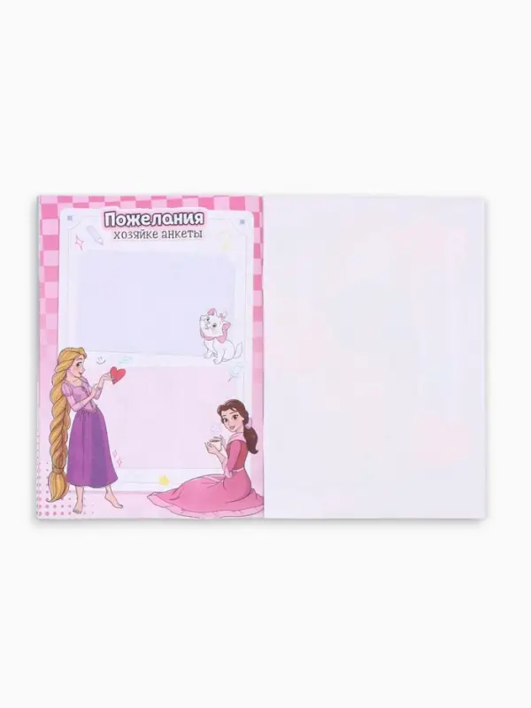 Анкета для девочек &laquo;Принцессы&raquo; А5, 16 л + наклейки