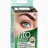 Крем-краска стойкая для бровей и ресниц Fito color, коричневый 3.0, 2&times;2 мл