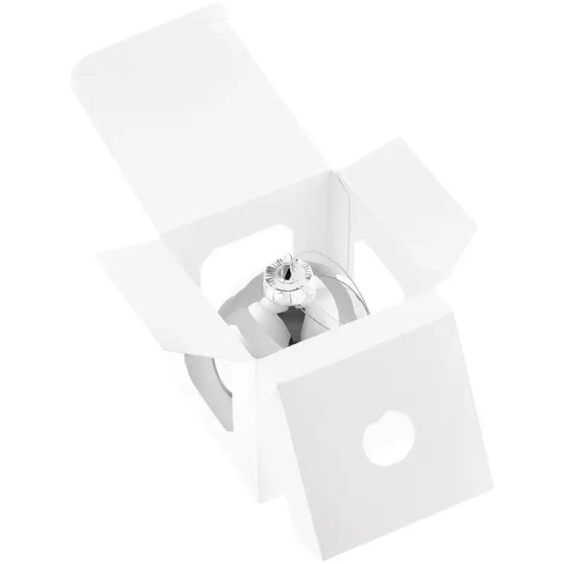 Елочный шар Finery Gloss, 8 см, глянцевый серебристый Елочный шар Finery Gloss, 8 см, глянцевый серебристый