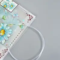 Пакет подарочный прозрачный &laquo;Ромашки-васильки&raquo;, 22&times;10&times;24 см