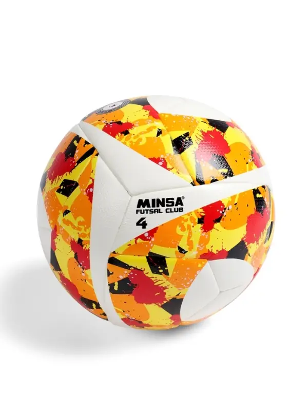 Футбольный мяч MINSA Futsal Club, гибридная сшивка, 12 панелей, р. 4, PU