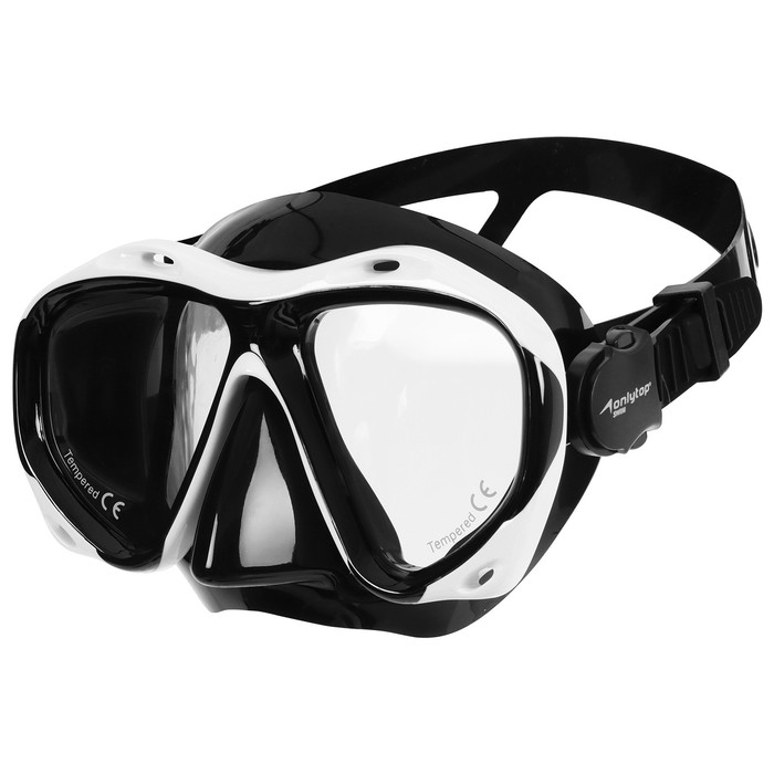 Маска для дайвинга ONLYTOP, цвет чёрный/белый Маска для дайвинга ONLYTOP, цвет чёрный/белый