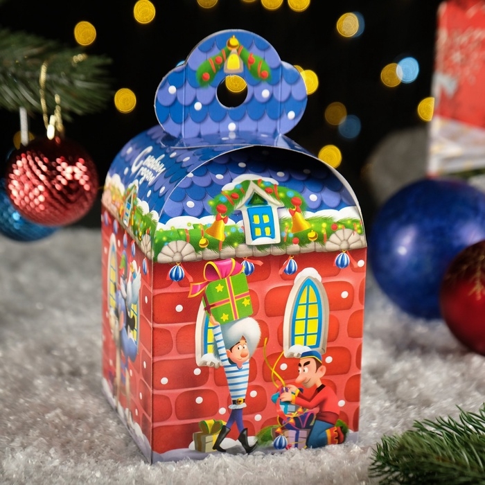 Подарочная коробка Подарочная коробка "Бременские Музыканты", 12 х 12 х 17 см 1шт