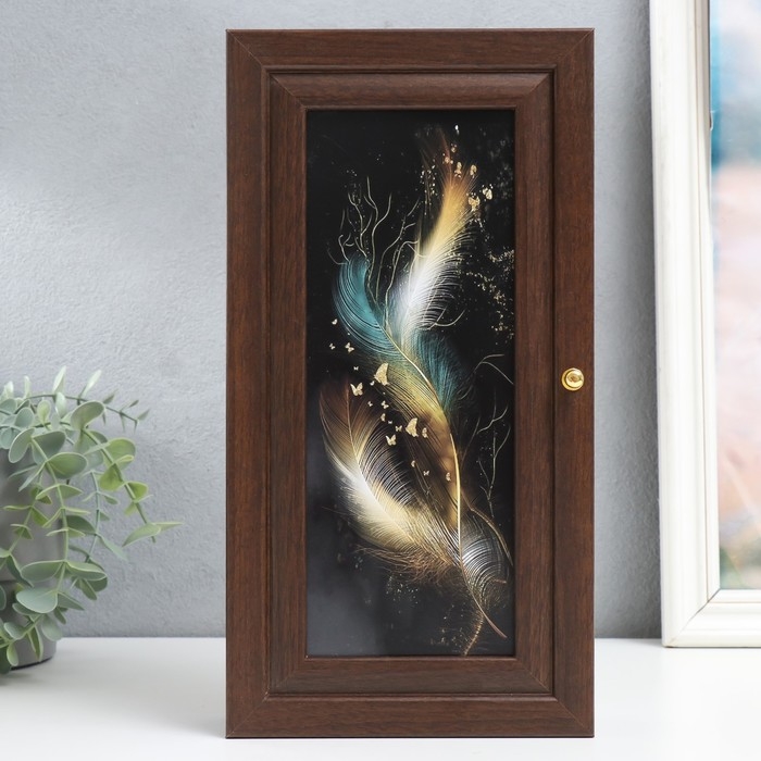 Ключница Ключница "Перья" венге 16х31 см МИКС