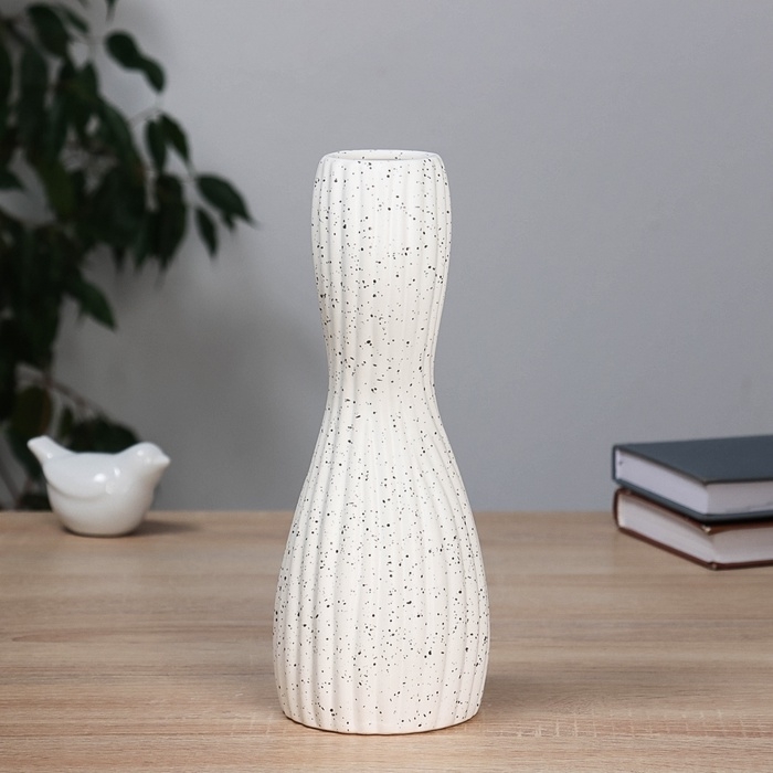 Ваза керамика настольная Ваза керамика настольная "Финли" 25х9,5 см, чёрно-белый