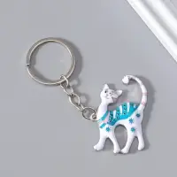 Брелок металл "Раскрашенные котики" МИКС 3,2х4х0,5 см