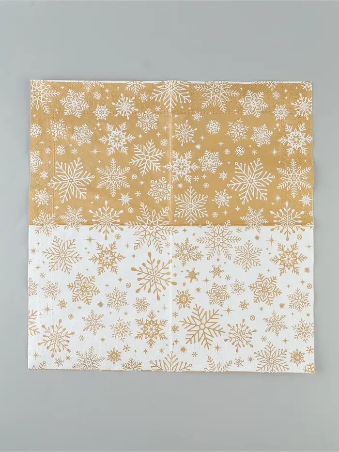 Салфетки новогодние бумажные &laquo;Снежное торжество&raquo;, 33&times;33, 3 слоя, 20 шт.