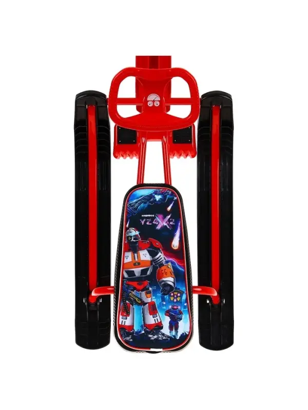 Снегокат &laquo;Тимка Спорт 1+&raquo; с галактическим роботом, красный, ТС1+/ГР Nika Kids
