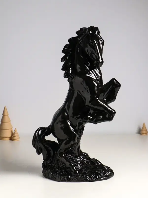 Копилка для денег &laquo;Скульптура коня&raquo;, гипс, 45 см, чёрный