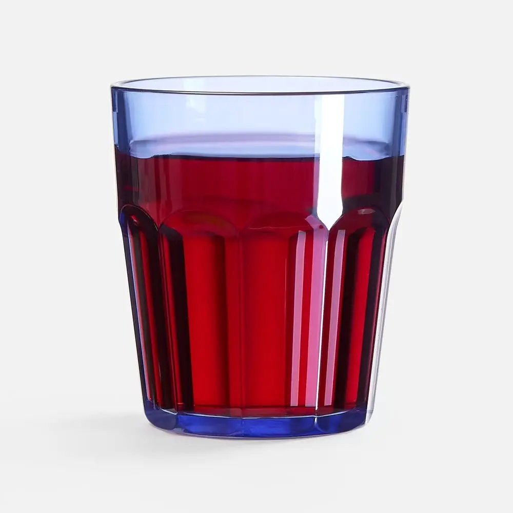 Стакан небьющийся Sate, граненый, прозрачный, синий