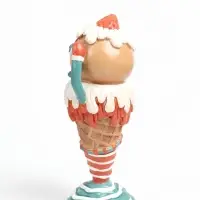 Фигурка декоративная &laquo;Рожок мороженого с клубничкой&raquo;, полистоун, 9.5&times;7.5&times;20 см